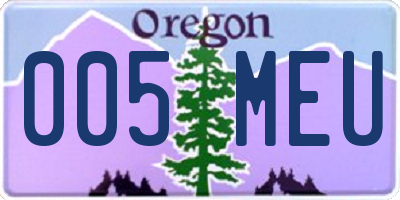 OR license plate 005MEU