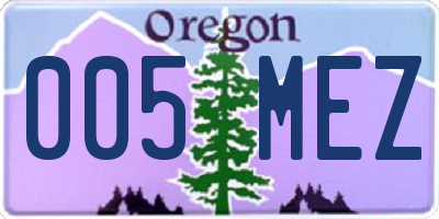 OR license plate 005MEZ