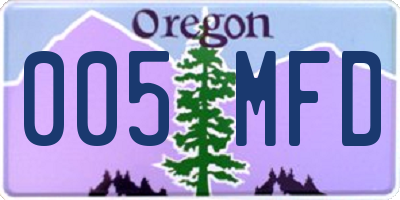 OR license plate 005MFD