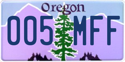 OR license plate 005MFF