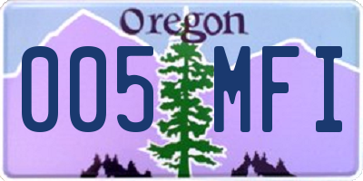OR license plate 005MFI