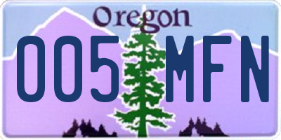 OR license plate 005MFN