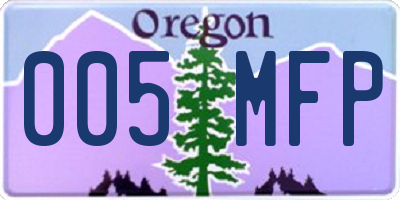 OR license plate 005MFP