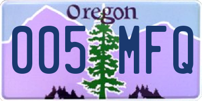 OR license plate 005MFQ