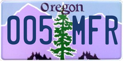 OR license plate 005MFR