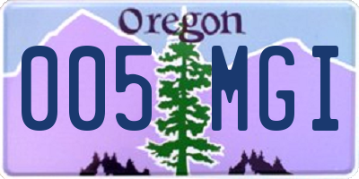 OR license plate 005MGI