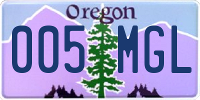 OR license plate 005MGL