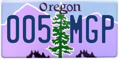OR license plate 005MGP