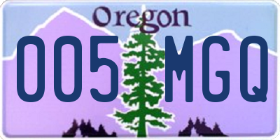 OR license plate 005MGQ