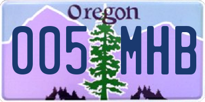 OR license plate 005MHB