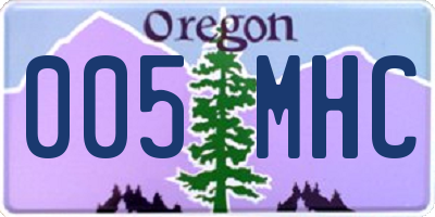 OR license plate 005MHC