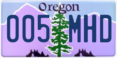 OR license plate 005MHD