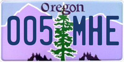 OR license plate 005MHE