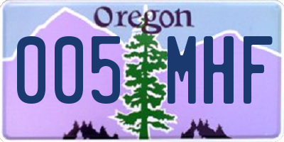 OR license plate 005MHF