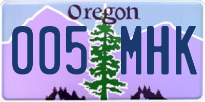 OR license plate 005MHK
