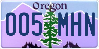 OR license plate 005MHN