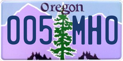 OR license plate 005MHO