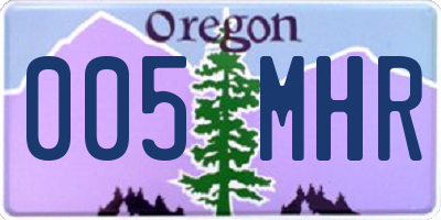 OR license plate 005MHR