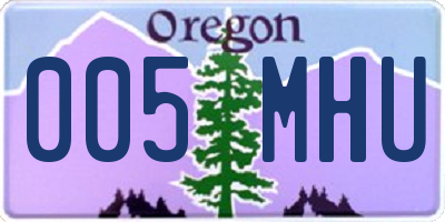 OR license plate 005MHU