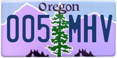 OR license plate 005MHV