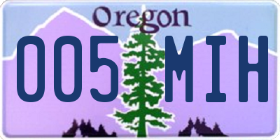 OR license plate 005MIH