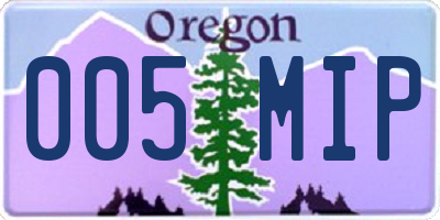 OR license plate 005MIP