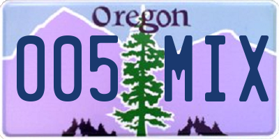 OR license plate 005MIX