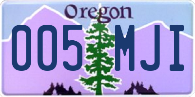 OR license plate 005MJI