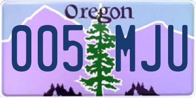 OR license plate 005MJU