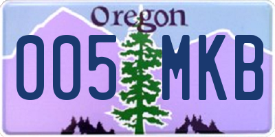 OR license plate 005MKB