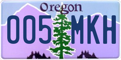 OR license plate 005MKH