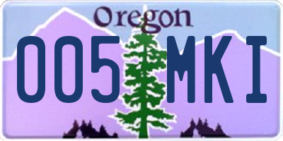 OR license plate 005MKI