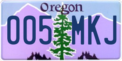 OR license plate 005MKJ