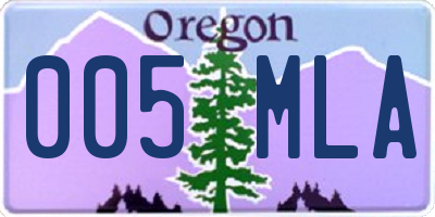 OR license plate 005MLA