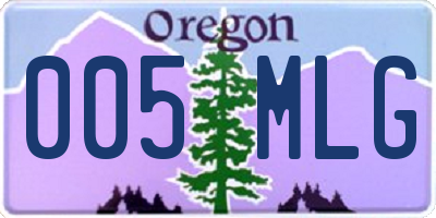 OR license plate 005MLG