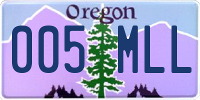 OR license plate 005MLL