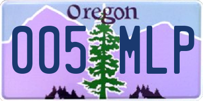 OR license plate 005MLP