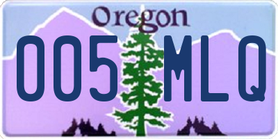 OR license plate 005MLQ