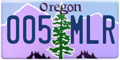OR license plate 005MLR