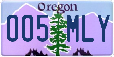 OR license plate 005MLY