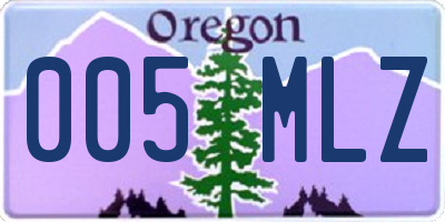 OR license plate 005MLZ