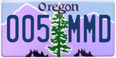 OR license plate 005MMD