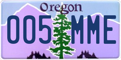 OR license plate 005MME