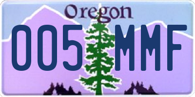 OR license plate 005MMF
