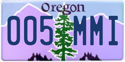 OR license plate 005MMI