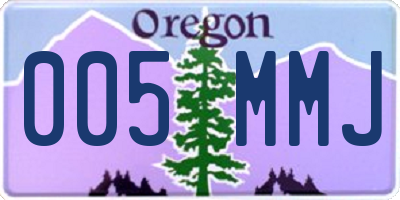 OR license plate 005MMJ