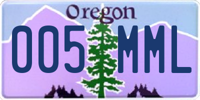 OR license plate 005MML