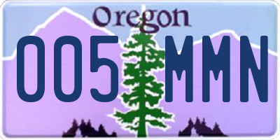 OR license plate 005MMN