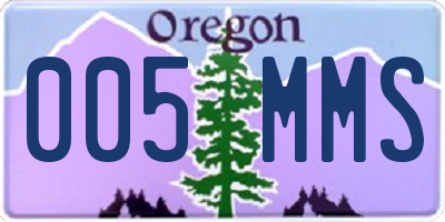 OR license plate 005MMS