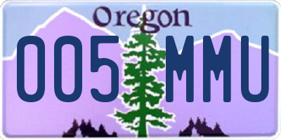 OR license plate 005MMU